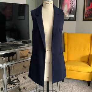 The Limited | Navy Blue Long Vest